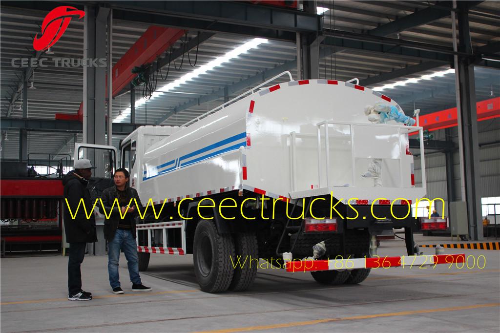 Angola Client visiting our factory for buying water tanker truck Angola Client visiting our factory for buying water tanker truck