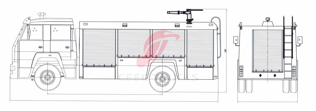 ceec FAW firefighting truck drawing ceec FAW firefighting truck drawing