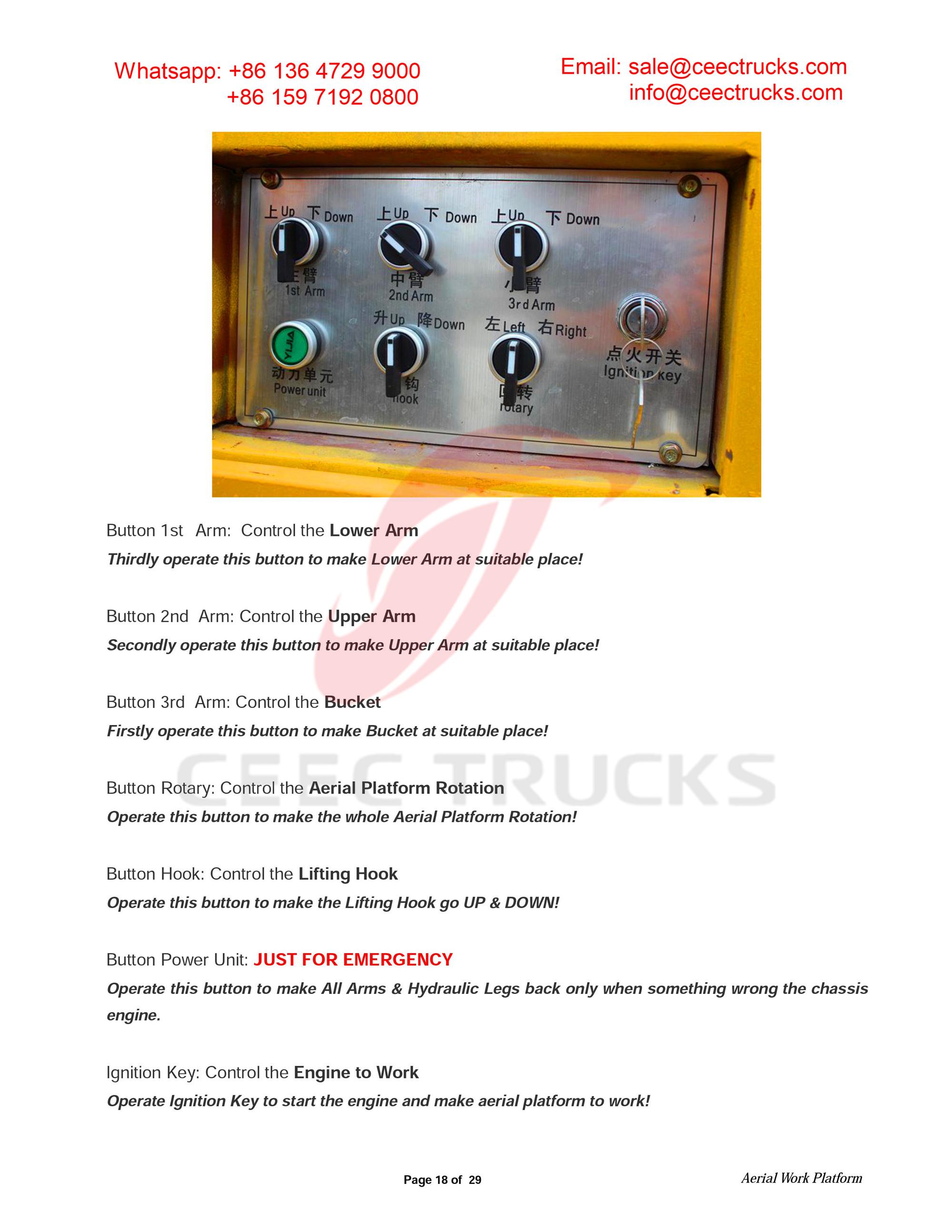 ISUZU 18m aerial working platform owner manual ISUZU 18m aerial working platform owner manual