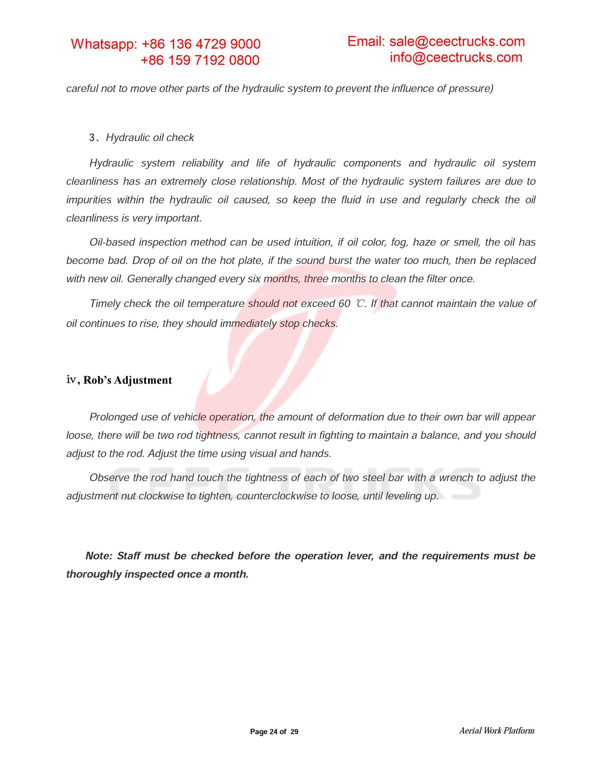 ISUZU 18m aerial working platform owner manual ISUZU 18m aerial working platform owner manual