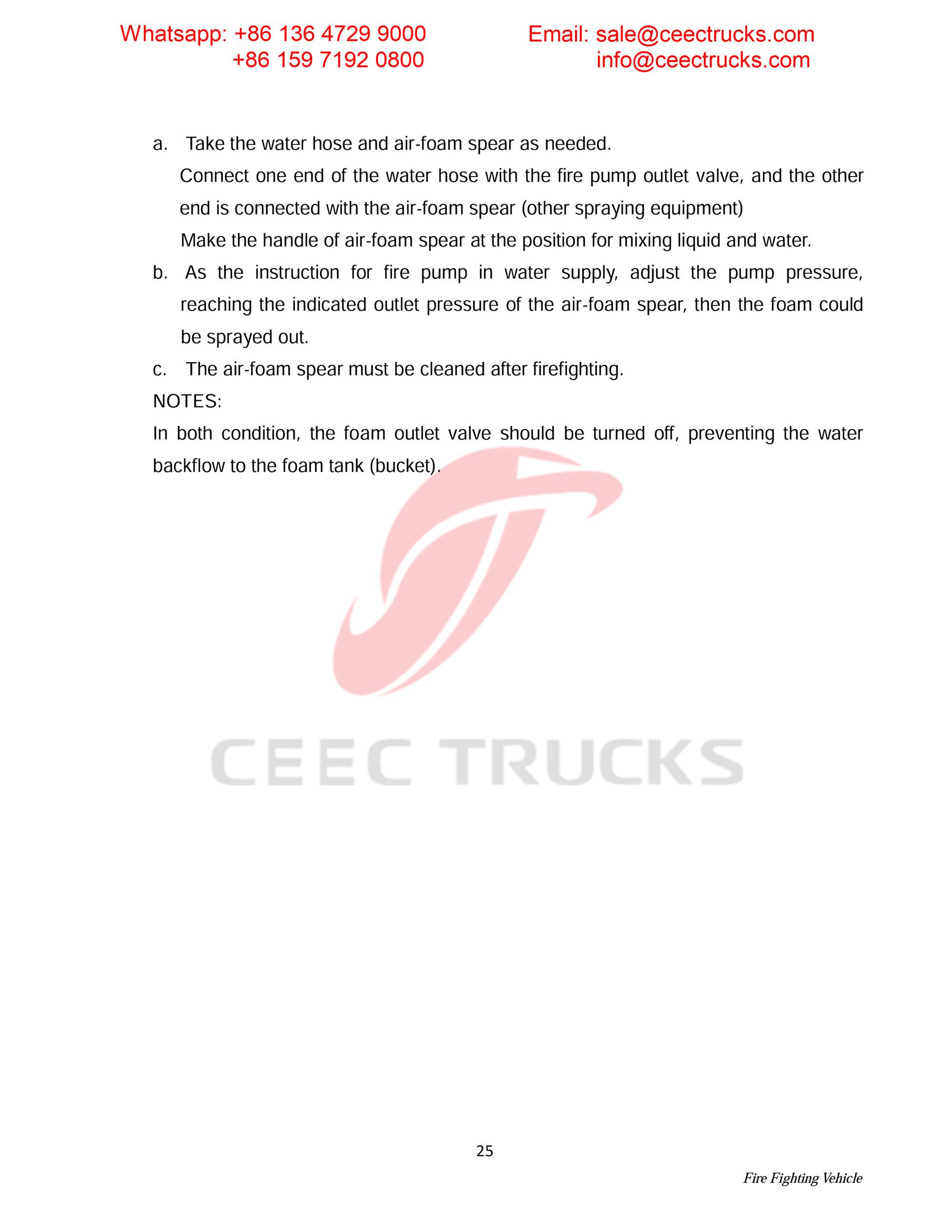 Syria ISUZU foam & water & powder fire truck Syria ISUZU foam & water & powder fire truck