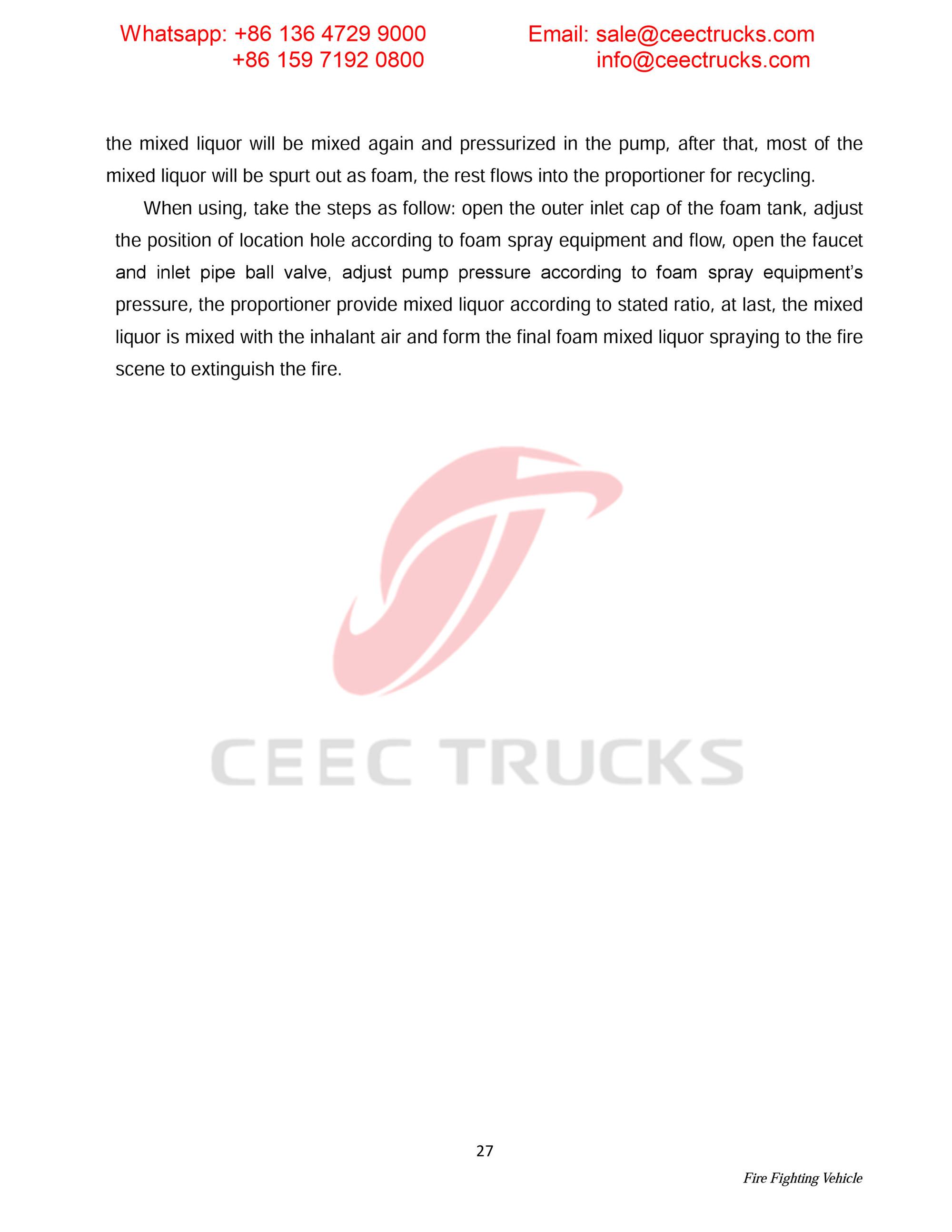 Syria ISUZU foam & water & powder fire truck Syria ISUZU foam & water & powder fire truck