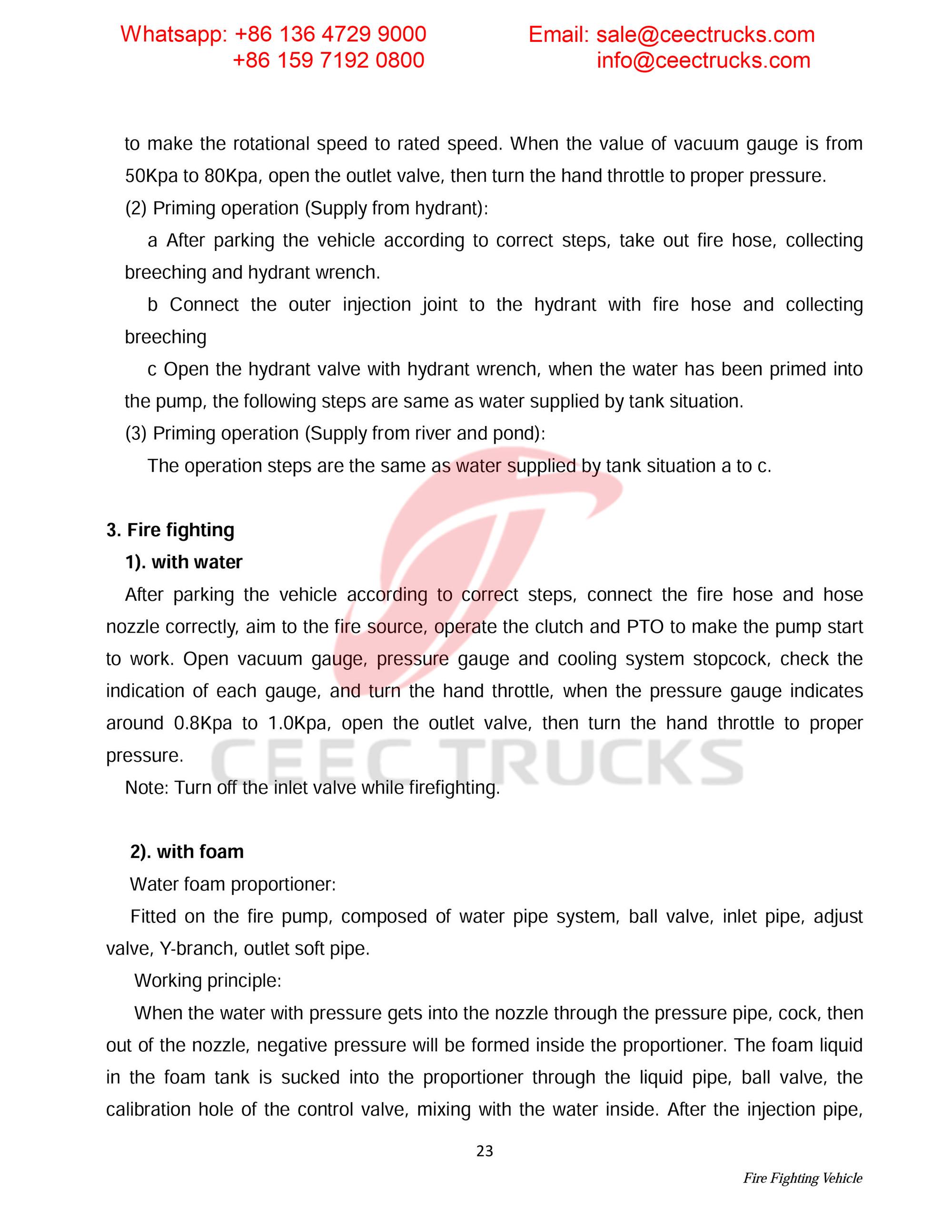 Syria ISUZU foam & water fire truck Syria ISUZU foam & water fire truck