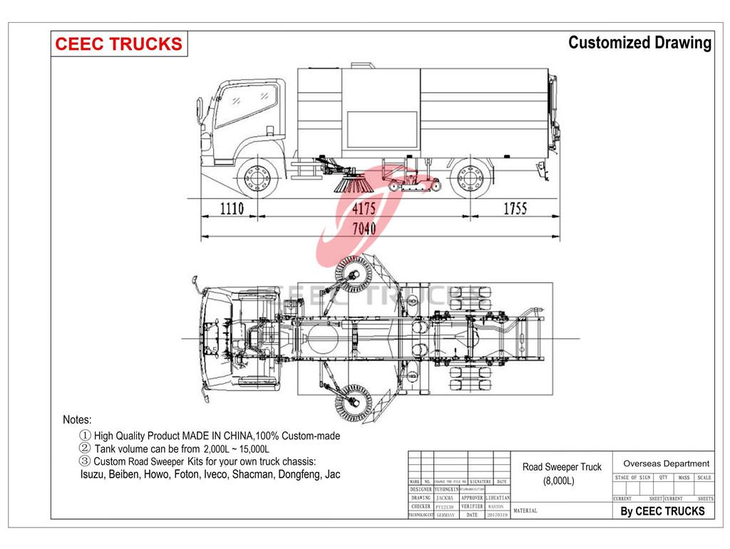 CEEC road sweeper truck drawing CEEC road sweeper truck drawing