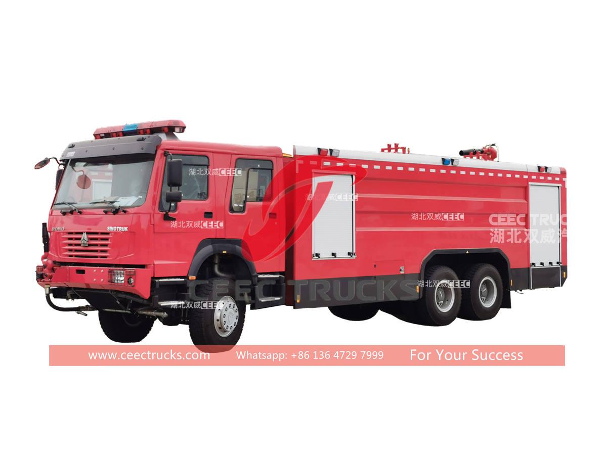 HOWO 6&Atilde;6 off-road fire fighting trucks for Africa