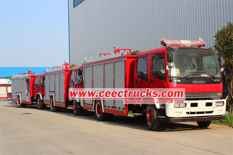 ISUZU FTR dry powder nitrogen fire truck Isuzu Giga brand Fire Rescue Water Trucks