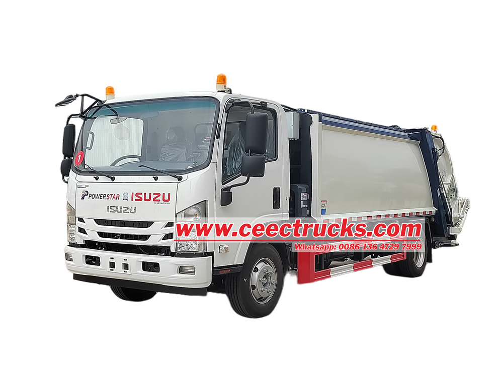 Isuzu ELF 700P rear loader compactor truck