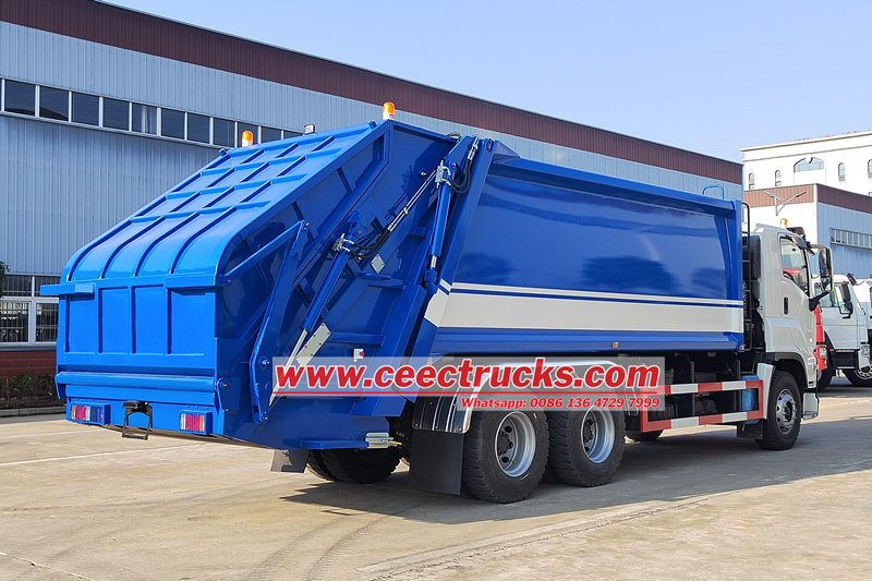 Isuzu rear end loading garbage truck