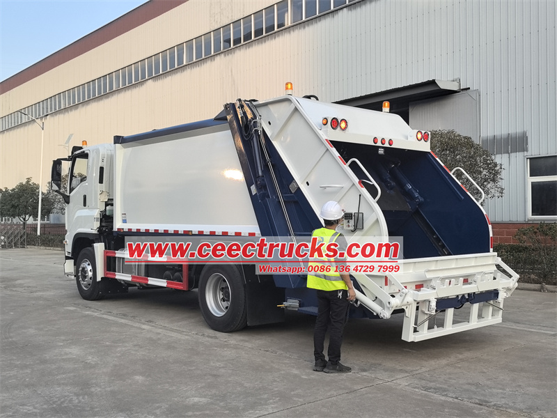 ISUZU 16cbm trash compressed garbage truck ISUZU heavy duty 12Tons refuse compactor truck