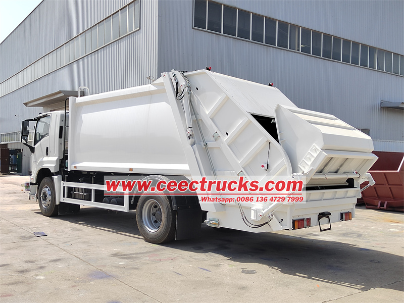ISUZU rear loader compactor garbage truck