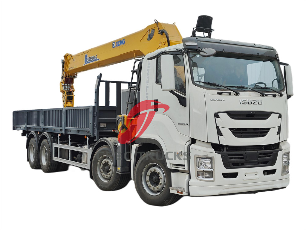 ISUZU GIGA dropside cargo truck crane 