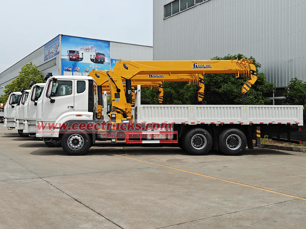 Howo truck mounted crane