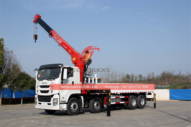 Isuzu GIGA boom truck 18tons crane 