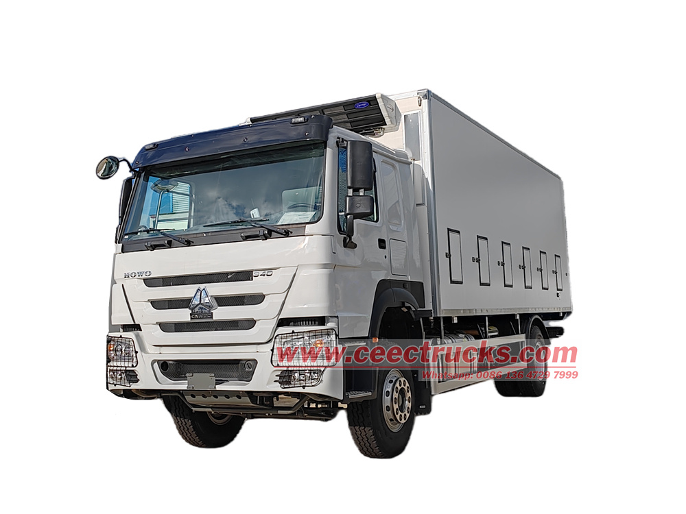  Howo 6 wheeler refrigerated cargo truck 