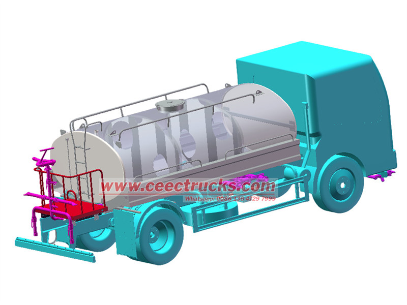 Isuzu 10cbm water wagon truck drawing