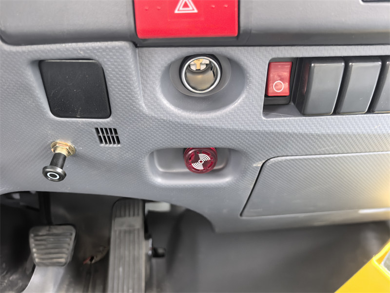 In cabin PTO button with alarm for safety