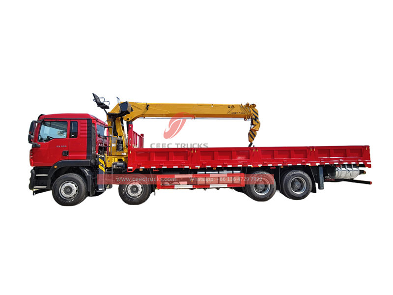Howo TX 8x4 cargo truck mounted 20 tons crane