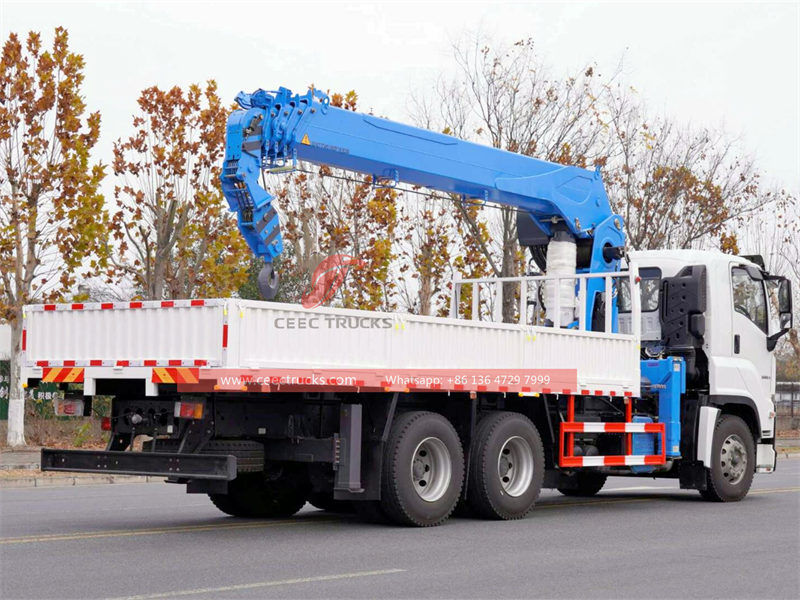 Isuzu 4x2 cargo truck mounted 10 tons crane