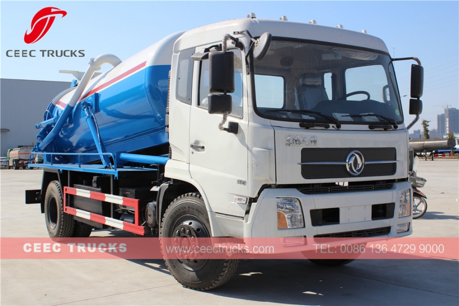 Lori pembetung vakum Dongfeng 10,000L