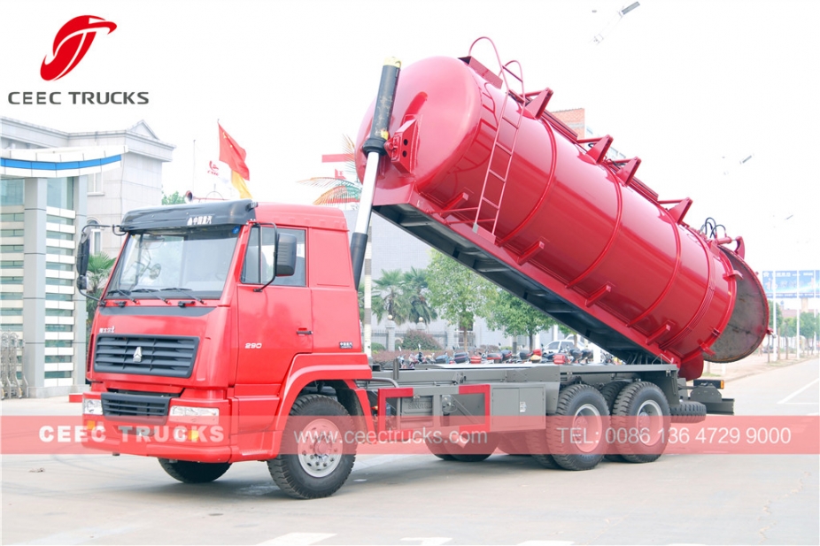 Lori pengosong lubang najis HOWO 18CBM untuk dijual