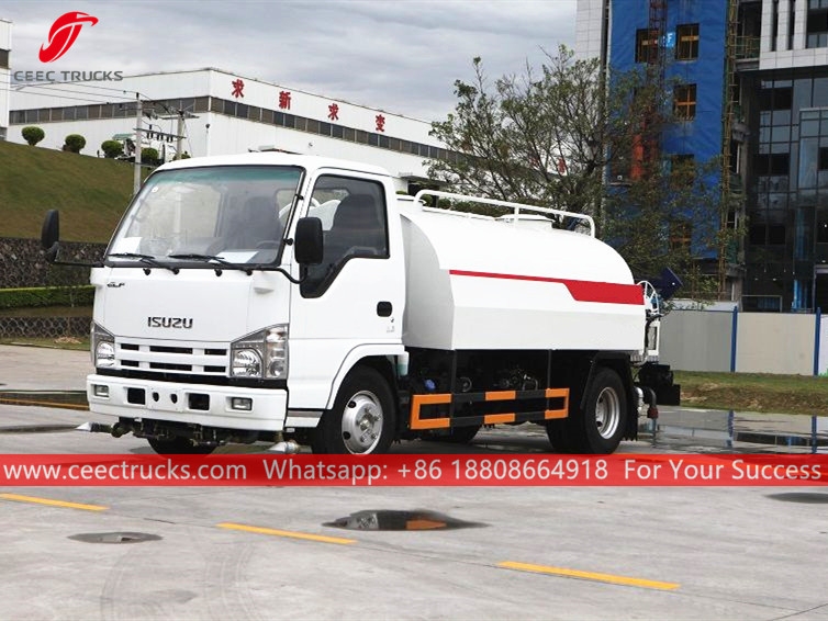 ISUZU 4CBM lori bowser air dengan hos tekanan tinggi