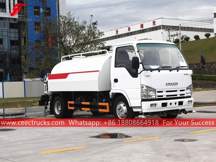 ISUZU 4CBM lori bowser air dengan hos tekanan tinggi