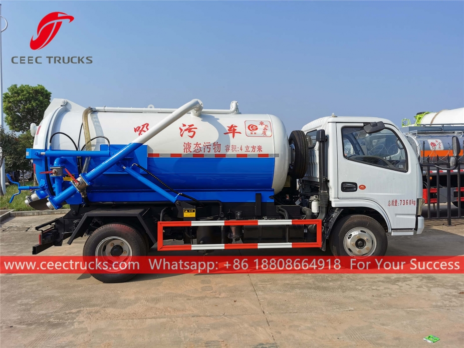 Lori Vakum 4,000 Liter Dongfeng