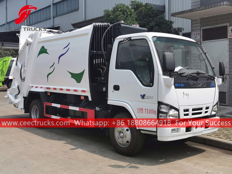 Lori sampah pemuat belakang ISUZU 6CBM