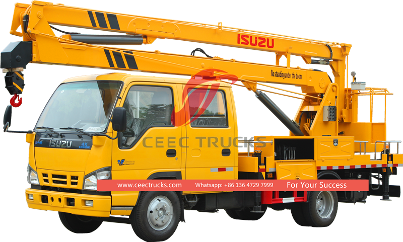 Lori platform udara ISUZU 18 meter
