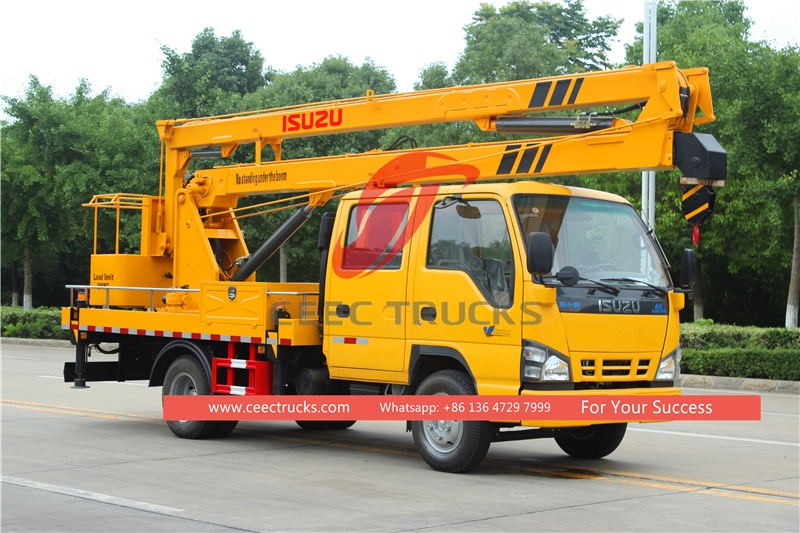 Lori platform udara ISUZU 18 meter