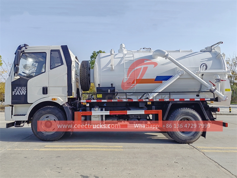 FAW 10CBM sewer pump tanker truck