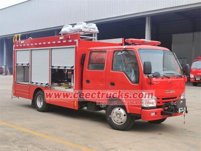 Isuzu mini telescopic lighting rescue fire trucks