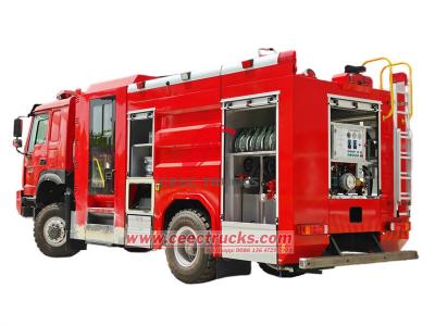 HOWO 4x4 offroad pumper firefighting truck