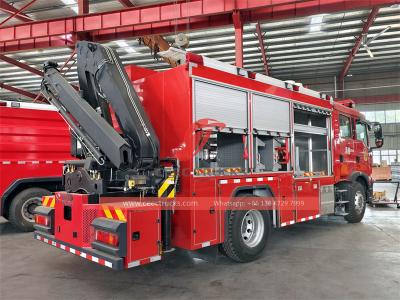 HOWO 4x2 fire rescue truck with lighting system