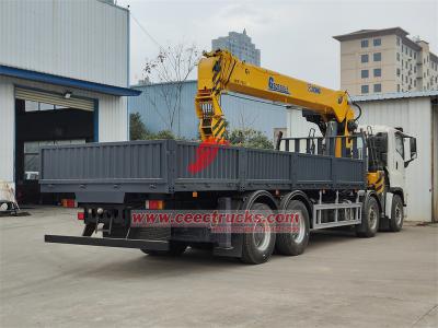 Philippines Isuzu GIGA 520HP boom crane dropside cargo truck