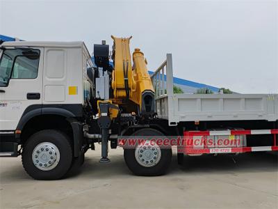 HOWO 8x4 heavy-duty knuckle crane truck