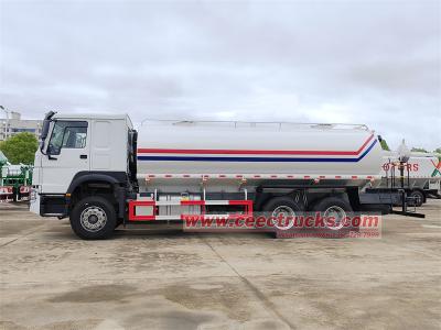HOWO 20000 liters stainless water tanker truck