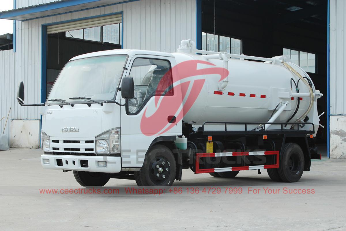 Trak tangki vakum ISUZU 4000 liter telah dieksport ke Filipina