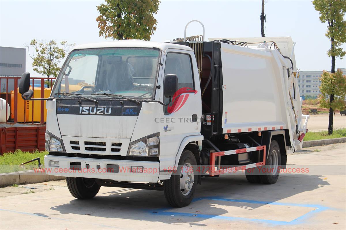 Trak pemadat sampah ISUZU 6 CBM untuk eksport