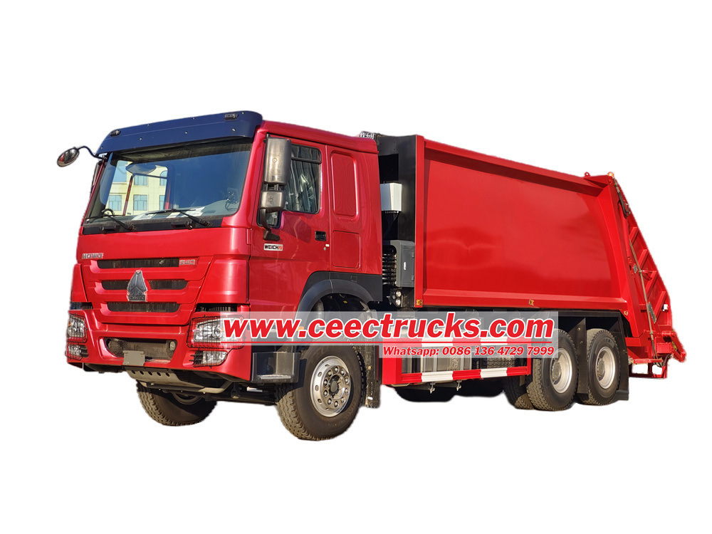 Bagaimana untuk mengendalikan trak pemampat pemuat belakang HOWO 6x4 20cbm