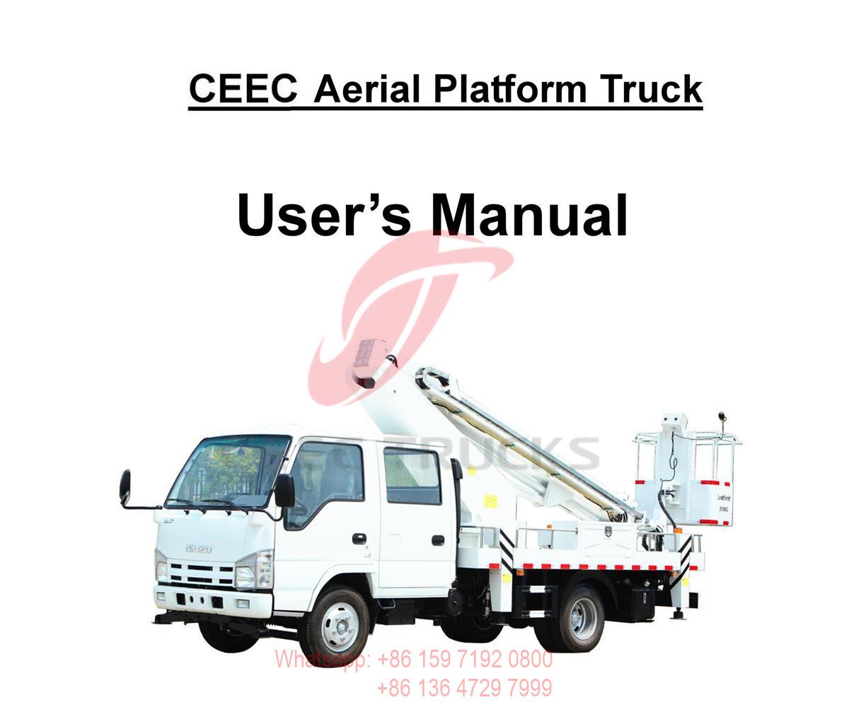 Myanmar--Manual Trak Platform Udara Hidraulik ISUZU 16m