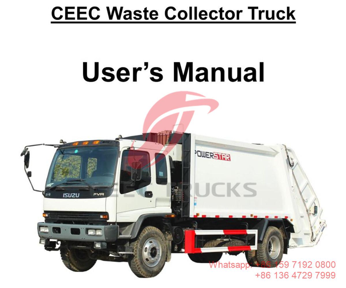 Manual trak pemadat sampah ISUZU 12CBM untuk Filipina