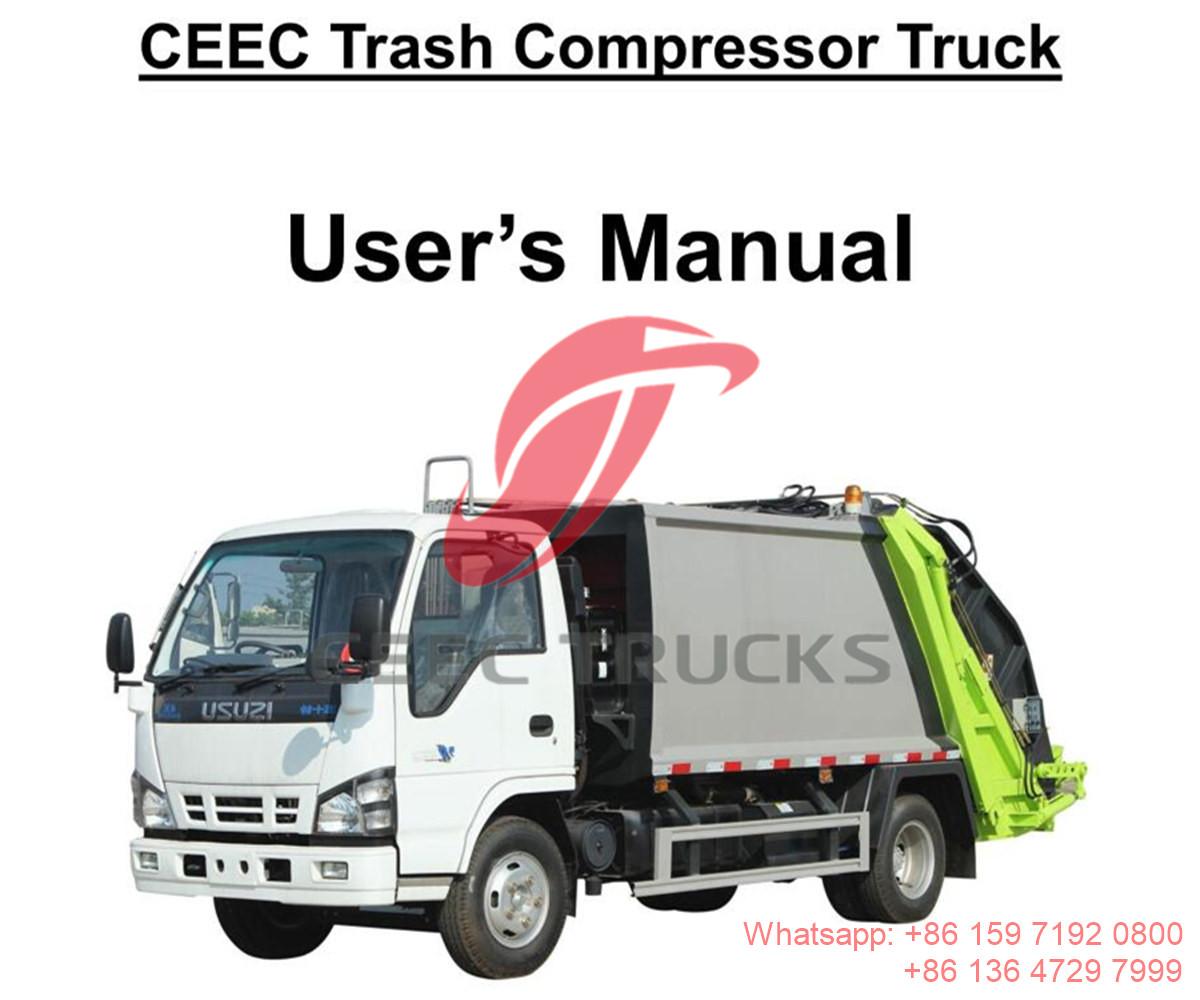 Manual trak pemadat ISUZU 5CBM untuk Dubai