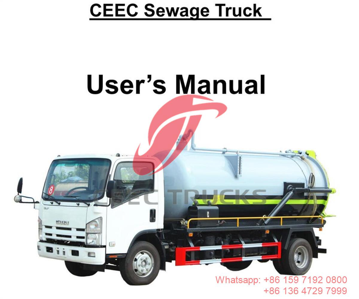 Manual trak kumbahan ISUZU ELF 8000L untuk Dubai