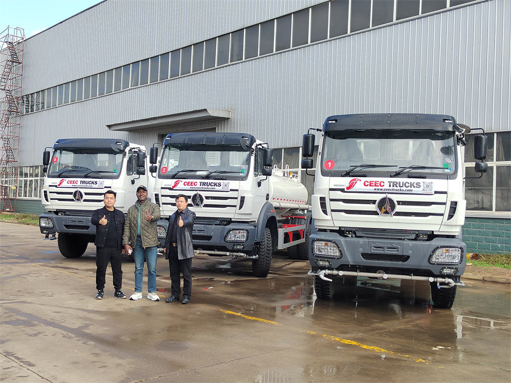 Pelanggan Tanzania memesan 5 unit beiben 1929 lori tangki luar jalan