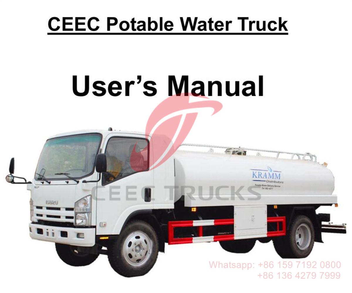 Antigua dan Barbuda--ISUZU 9000Liter Air Minum Bowser manual