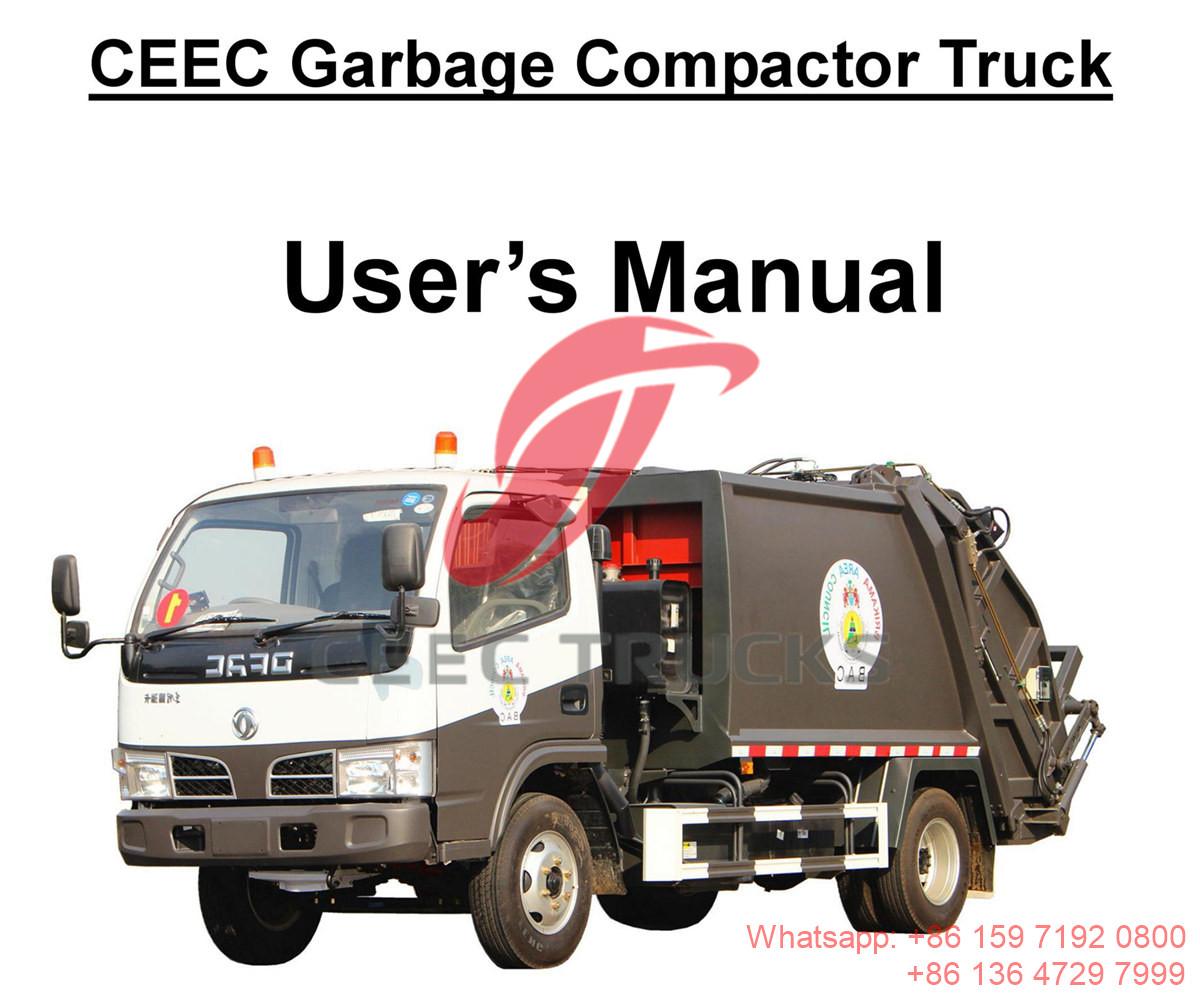 Manual trak pemadat sampah DONGFENG 5CBM untuk Gambia