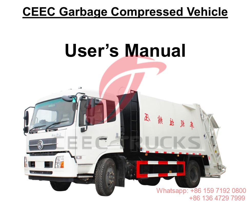 Manual trak pemadat sampah DONGFENG 12CBM untuk Vietnam