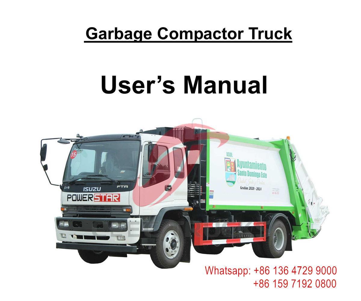 Myanmar--Manual trak sampah mampat ISUZU FTR / FVR 16cbm