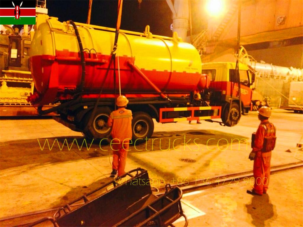 Kenya beli trak FAW 18 CBM Cesspit Emptier